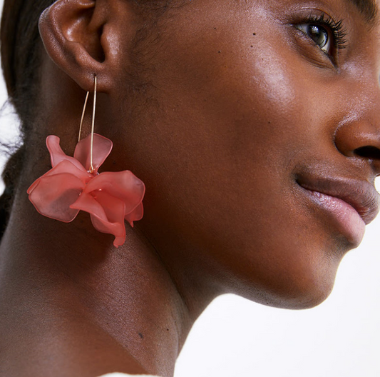 Handmade Petal Dangle Earrings